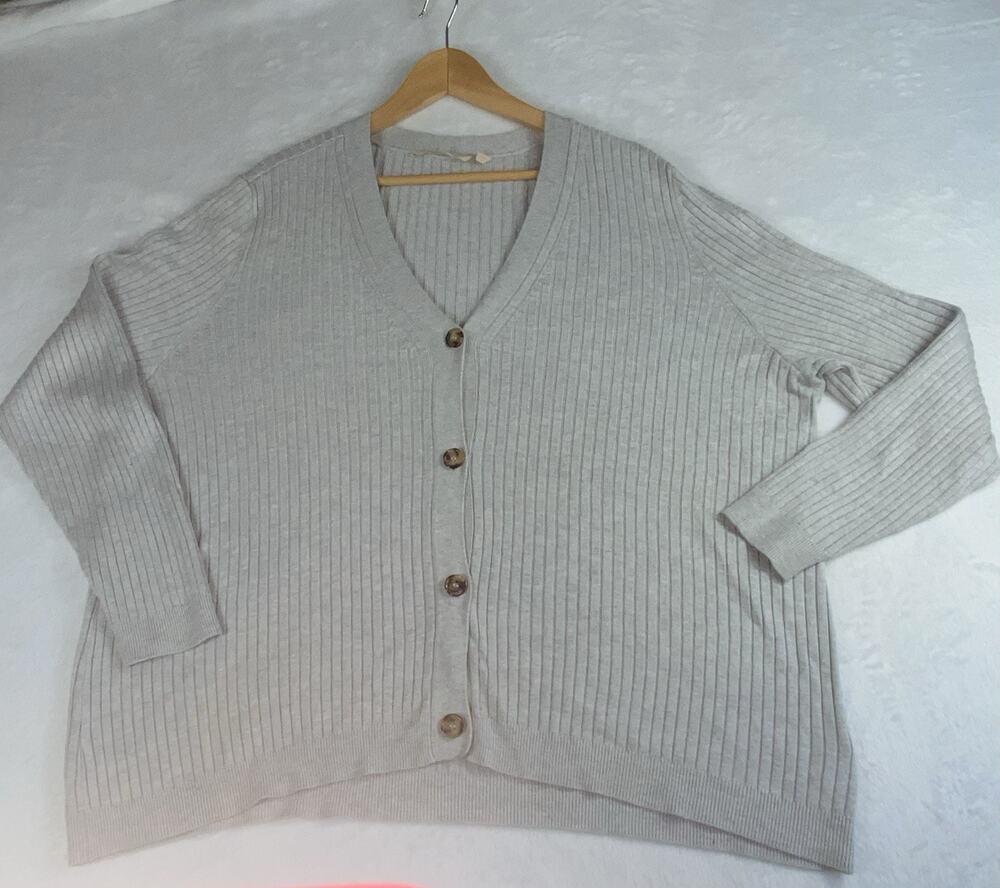 Soft Surroundings Ribbed Cardigan Women’s 2XL Stretchy Buttoned Cozycore